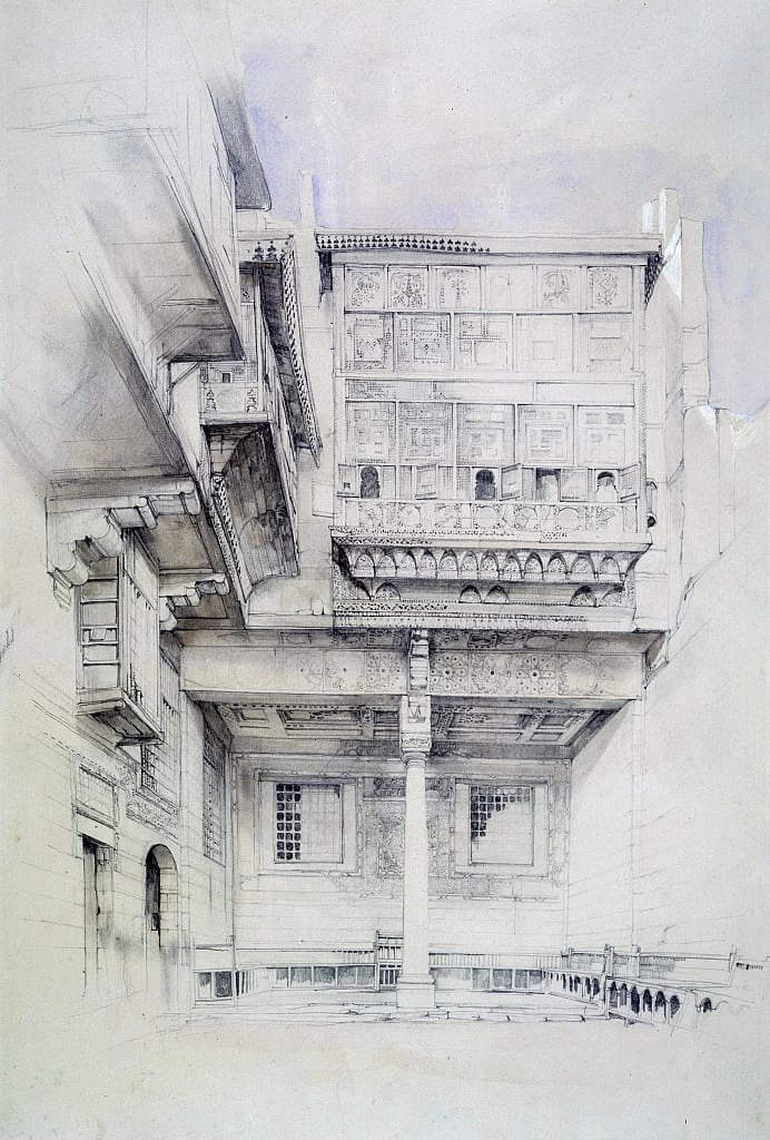 La corte della casa dell'artista, 1841